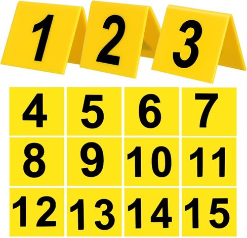 ABOOFAN Crime Scene Decorations 15Pcs Evidence Markers Crime Scene Markers Tents 1-15 Numbers Evidence Number Cards, 15 Yellow, 6.30X5.50X4.50CM, 13T2A820918U897 in Saudi Arabia