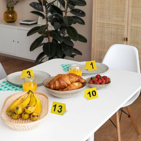 ABOOFAN Crime Scene Decorations 15Pcs Evidence Markers Crime Scene Markers Tents 1-15 Numbers Evidence Number Cards, 15 Yellow, 6.30X5.50X4.50CM, 13T2A820918U897 in Saudi Arabia