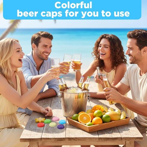 350 Count Beer Bottle Caps Oxygen Absorbing Crowns, Ideal for Homebrew, Standard Homebrew Bottle Tops for Glass Bottles, PVC-Free Crown Caps for Beer Bottling, 7 Assorted Colors in Kuwait