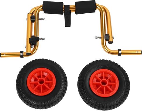Kayak Cart, Canoe Dolly with 10in Solid Tires, Adjustable Foldable Aluminum Frame, Foldable Kayak Dolly Carrier Aluminum Wheels for Kayaking Small Boats in Saudi Arabia