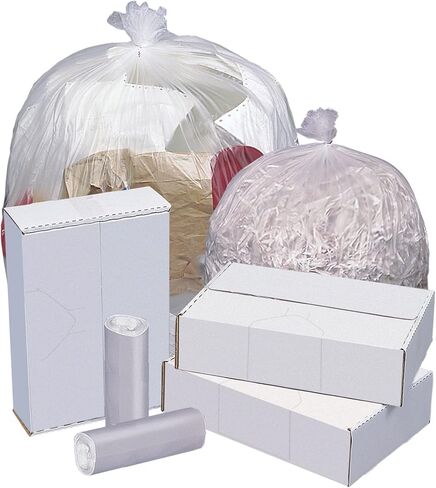 Highmark™ High-Density Can Liners, 16 Mic, 60 Gallons, 38" x 60", Natural, Box Of 200 in Kuwait