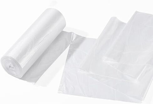 10 Gallon 500 Count Kitchen White Large Trash Bags, Bathroom Trash Can Liners, Plastic Bags for Home Office Kitchen, White in Saudi Arabia