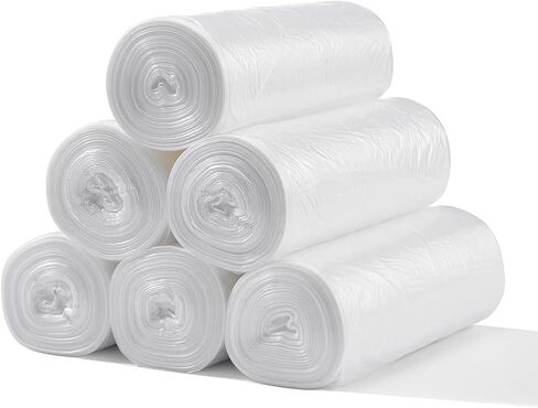 10 Gallon 500 Count Kitchen White Large Trash Bags, Bathroom Trash Can Liners, Plastic Bags for Home Office Kitchen, White in Saudi Arabia