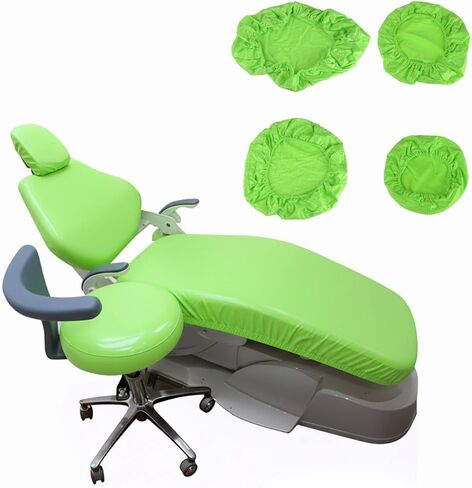 4Pcs/Set Dental Chair Covers,Waterproof PU Leather Protective Dental Full Chair Covers Elastic Stylish Dental Chair Seat Cover,Headrest Backrest Protector in Kuwait
