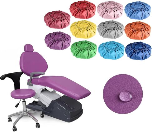 PU Leather Dental Chair Covers – Waterproof Protection, 4 Pcs/Set Dental Office Chair Seat Cover (Grey) in Kuwait