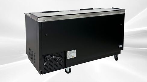 Horizontal Bottle Cooler Deep Well 65" Width NSF Certified Commercial beer bottle Refrigerator Black 33°-38°F Top-Loading in Saudi Arabia
