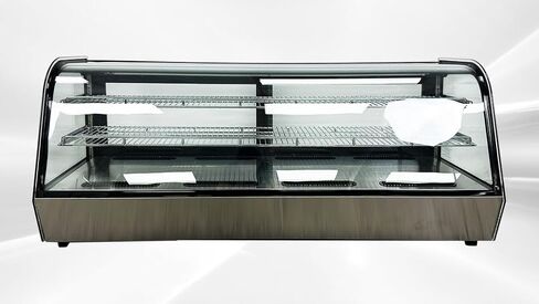 مبرد عرض المخبوزات المبرد، سطح المكتب، منحدر دائري الزاوية 60 بوصة، مطعم تجاري، معجنات، ديلي، قاعدة من الفولاذ المقاوم للصدأ، زجاج منحني، مبرد طعام NSF CW-250R in Kuwait