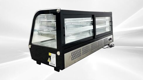 مبرد عرض المخبوزات المبرد، سطح المكتب، منحدر دائري الزاوية 60 بوصة، مطعم تجاري، معجنات، ديلي، قاعدة من الفولاذ المقاوم للصدأ، زجاج منحني، مبرد طعام NSF CW-250R in Kuwait