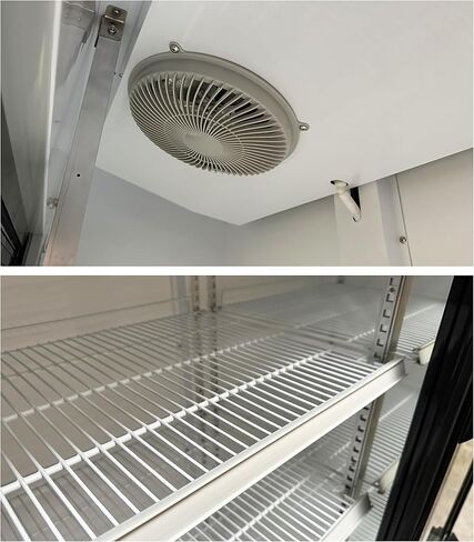 Commercial Refrigerator Glass 2-Door Sliding Door Merchandiser Display Cooler Beverage Fridge Drink cooler NSF Certified, 48 inches width, capacity 40 cuft 110V, Restaurant Kitchen Cafe LCG-1000BFS in Kuwait