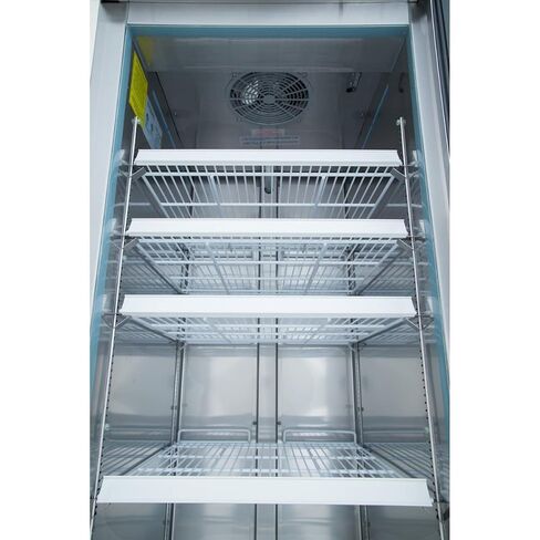 EMPURA 27" Reach-in Refrigerator with One-Swing Glass Door | Merchandiser Display Fridge for Convenience Store | 19 Cu. Ft. Capacity, (4) Shelves | 82.3"H x 26.8"W x 32.7"D, Stainless Steel, 115v, NSF in Kuwait