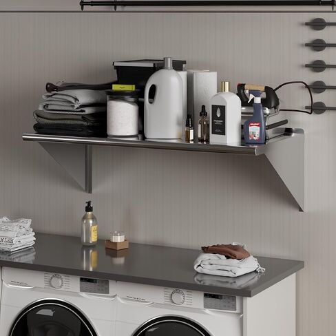 AmGood 24" X 48" Stainless Steel Wall Shelf | NSF | Garage, Laundry, Storage, Utility Room | Restaurant, Commercial Kitchen in Kuwait