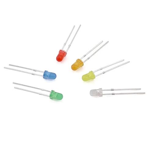 LED 3mm High Brightness Bead Direct Insertion White Hair Blue Red Green Yellow Orange Pink 50Pcs(3MM White Hair Blue) in Saudi Arabia