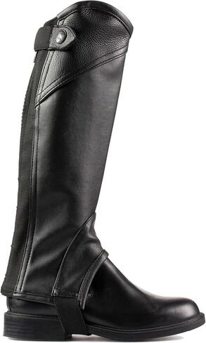 HORZE Unisex Soft Leather Zip-Up Equestrian Kids Half Chaps for Horseback Riding | See Size Chart in Description in Saudi Arabia