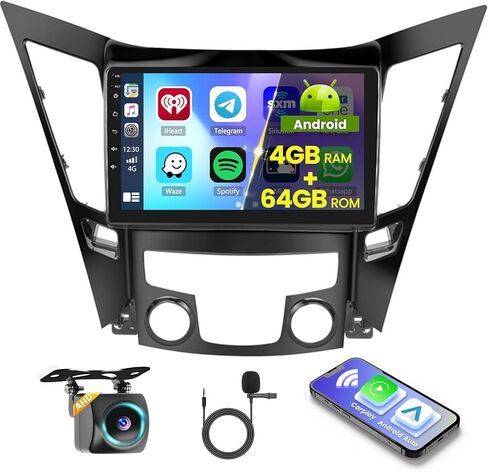 Fuluku 【4+64GB】 DUBLE DIN لـ HYUNDAI SONATA 2010-2014 Android Car Stereo 9 " in Kuwait