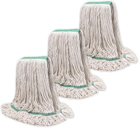 Commercial Heavy Duty Mop Heads Replacement: 6 Packs 20oz Industrial Wet Mop Head for Floor Cleaning - Commercial Products Looped End String Head Refills in Kuwait