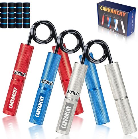 Grip Strength Trainer Set, 50-300LB(6 Pack), Wrist Forearm Strengthener, Metal No Slip, Hand Grip Gripper Strengthener for Strength Training and Exercise, Hand Workout Squeezer Grip Strength in Kuwait