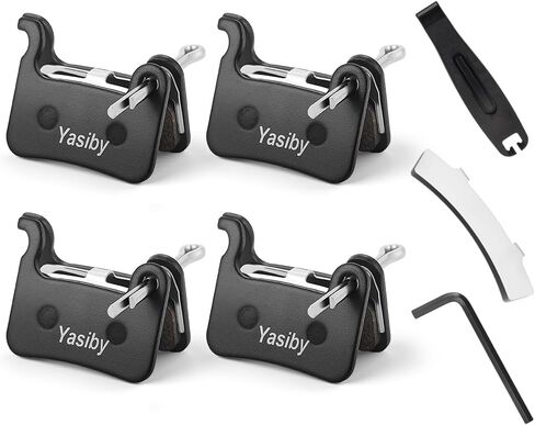 وسادات فرامل الدراجة، 4 أزواج من وسادات فرامل الأقراص عالية الأداء مع أدوات التثبيت، وسادات فرامل ممتازة شبه معدنية وعضوية من الراتنج للدراجات الجبلية لشيمانو ديور XT SLX Hone Alfine Saint in Kuwait