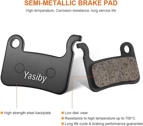 وسادات فرامل الدراجة، 4 أزواج من وسادات فرامل الأقراص عالية الأداء مع أدوات التثبيت، وسادات فرامل ممتازة شبه معدنية وعضوية من الراتنج للدراجات الجبلية لشيمانو ديور XT SLX Hone Alfine Saint in Kuwait