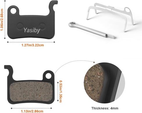 وسادات فرامل الدراجة، 4 أزواج من وسادات فرامل الأقراص عالية الأداء مع أدوات التثبيت، وسادات فرامل ممتازة شبه معدنية وعضوية من الراتنج للدراجات الجبلية لشيمانو ديور XT SLX Hone Alfine Saint in Kuwait