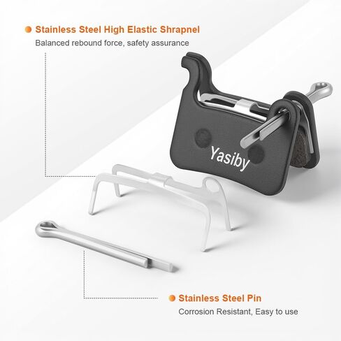 وسادات فرامل الدراجة، 4 أزواج من وسادات فرامل الأقراص عالية الأداء مع أدوات التثبيت، وسادات فرامل ممتازة شبه معدنية وعضوية من الراتنج للدراجات الجبلية لشيمانو ديور XT SLX Hone Alfine Saint in Kuwait