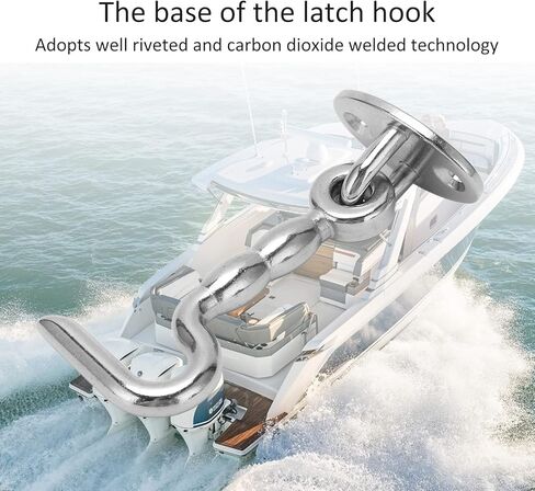 Door Latch Hook, Heavy Duty Stainless Steel Privacy Hook with Eye Latch, for Boat Ship Yacht Window Cabinet in Saudi Arabia