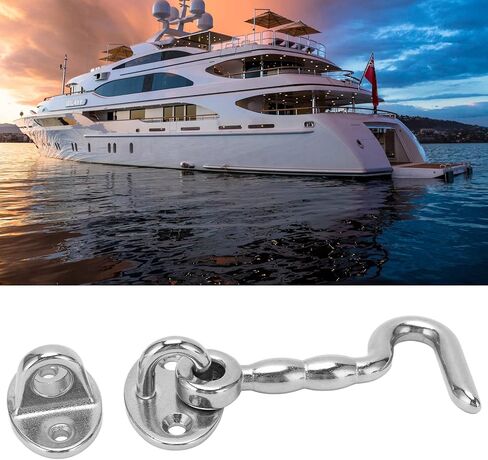 Door Latch Hook, Heavy Duty Stainless Steel Privacy Hook with Eye Latch, for Boat Ship Yacht Window Cabinet in Saudi Arabia