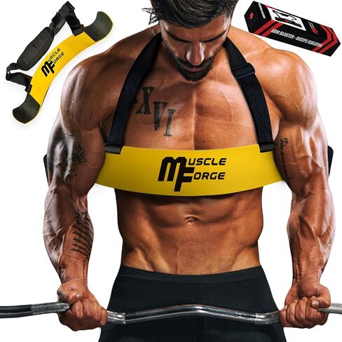 Arm Blaster for Biceps & Triceps for Men with Adjustable Straps, Bicep Blaster Isolator, Bicep Curl Support, Bodybuilding & Weightlifting, Biceps Workout Equipment for Gym in Saudi Arabia