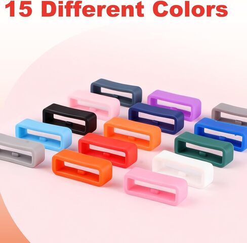Magic Band Locks 15 Pack, Multi-Color Smart Watch Security Bands, Silicone Magic Band Clips, Compatible with Most Watch in Kuwait