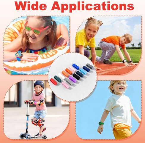 Magic Band Locks 15 Pack, Multi-Color Smart Watch Security Bands, Silicone Magic Band Clips, Compatible with Most Watch in Kuwait