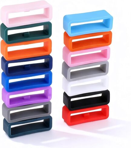 Magic Band Locks 15 Pack, Multi-Color Smart Watch Security Bands, Silicone Magic Band Clips, Compatible with Most Watch in Kuwait