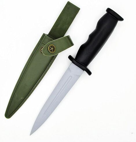 Zonzxcv سكين دعامة خنجر مطاطي آمن غير ضار مع غمد أخضر جيشي بطول 10.5 بوصة in Kuwait