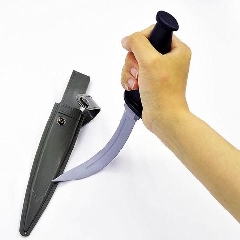 Zonzxcv سكين دعامة خنجر مطاطي آمن غير ضار مع غمد أخضر جيشي بطول 10.5 بوصة in Kuwait