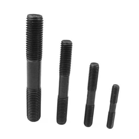 Double End Threaded Stud Screw Bolt M14 M16 Black Grade 8.8 Carbon Steel GB901 Rod Double Thread Screw Stud Bolt(M16x105mm-(5Pcs)) in Saudi Arabia