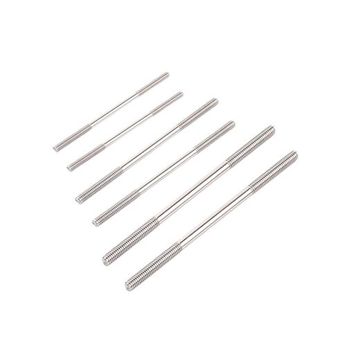 Double End Threaded Stud Screw Bolt 5Pcs M2/M2.5/M3 Stainless Steel Push Rods L20/25-90/100mm Servo Linkage(M2.5x90mm) in Saudi Arabia