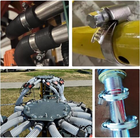 مجموعة من 4 مشابك خرطوم من الفولاذ المقاوم للصدأ من IndigoCase قابلة للتعديل من 2-3/4 بوصة إلى 3-1/2 بوصة (70-90 مم)، مشبك خرطوم عالي التحمل لخط حقن الوقود، والسباكة، والسيارات والتطبيقات الميكانيكية in Kuwait