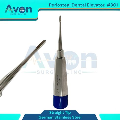 Pack of 2 Dental Tooth Extraction Apical Root Tip Pick Elevators, Straight Tipped, Lightweight Color-Coded Handle | German Stainless Steel Dental Instruments (#78 & #301) in Saudi Arabia