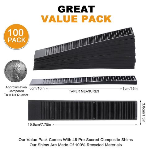 100 Pack Composite Shims - Hard Composite Shims for Home Improvement - Never Rot Shim for Leveling，Restaurant Table Shim，Table Wedges，DIY Furniture Levelers in Saudi Arabia