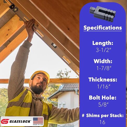 حشوات بلاستيكية قابلة للتقشير لتسوية 960 قطعة (طول 3-1/2 بوصة - سمك 1/16 بوصة) على شكل حرف U مقاس 5/8 بوصة بفتحة مسمار لتسوية النوافذ والأبواب والأرضيات والمراحيض - صنع في الولايات المتحدة الأمريكية in Kuwait