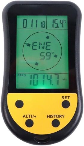 مقياس الارتفاع الرقمي الإلكتروني مع إضاءة خلفية LCD ومقياس الحرارة وساعة توقعات الطقس ووظائف التقويم للتنزه سيرًا على الأقدام والتسلق وصيد الأسماك والتخييم in Kuwait
