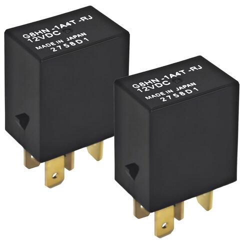 2-Pack G8HN-1A4T-RJ Relay - 30A 12VDC 4-Pin SPST Auto Relay - متوافق مع السيارات والدراجات النارية - يعالج المصباح الأمامي ومضخة الوقود ورموز التشخيص P0615 / P0335 in Saudi Arabia