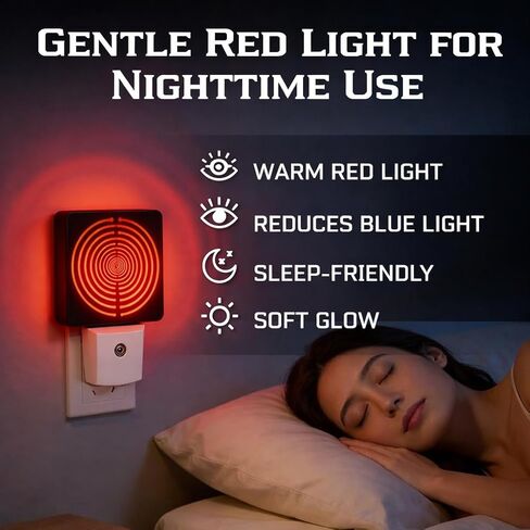 EMF Protection Plug in for Home – Electromagnetic Field Shielding Device for WiFi & Smart Meters | Integrated Red Light | Chaos Signal Blocker | Harmonic Energy | Sacred Geometry Design | USA Seller in Kuwait