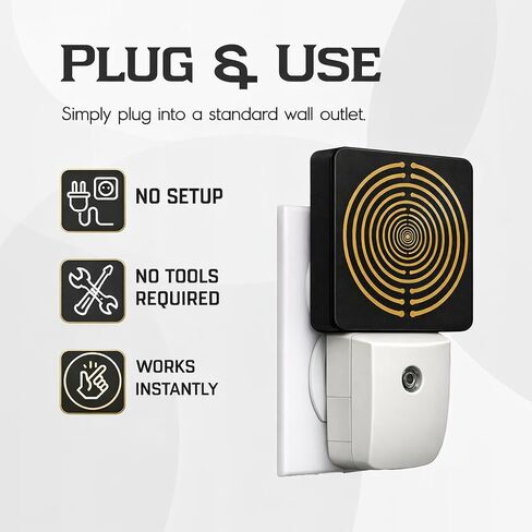 EMF Protection Plug in for Home – Electromagnetic Field Shielding Device for WiFi & Smart Meters | Integrated Red Light | Chaos Signal Blocker | Harmonic Energy | Sacred Geometry Design | USA Seller in Kuwait