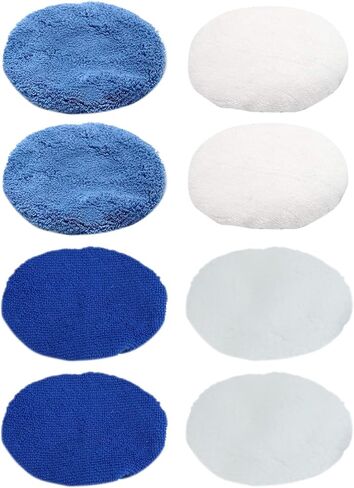 Eujgoov 8-Piece 6-inch Polishing Pad Set with Wool Pads + Cotton Covers + Microfiber Covers + Fleece Valve Cap Set Suitable for Polishing Cars, Motorcycles, and Boats in Saudi Arabia