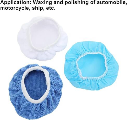 Tyenaza 24 Packs Polishing Bonnet Set, 6in/150mm Microfiber Nonwoven Cotton Buffing Pads for Cars Motorcycles Boats in Saudi Arabia