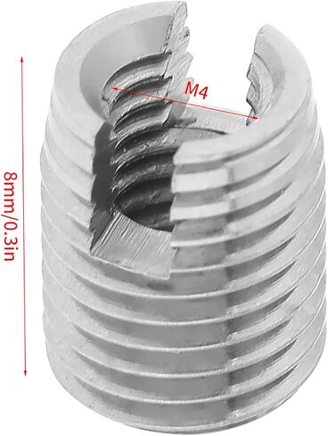 Marhynchus 20pcs Metal Self Tapping Thread Inserts, Helical Repair Screw Inserts M4 x 8mm for Aluminum Damaged Thread Repair in Saudi Arabia