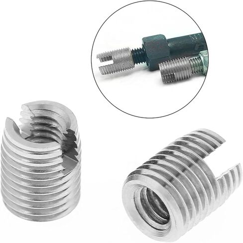 Marhynchus 20pcs Metal Self Tapping Thread Inserts, Helical Repair Screw Inserts M4 x 8mm for Aluminum Damaged Thread Repair in Saudi Arabia