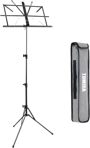 Ultralight Music Stand Only 1.06 lbs, Collapses to 18 Inches – Portable Foldable Aluminum Alloy Stand with Carry Bag, Compact Sheet Music Stand for Adults Kids, Adjustable Height in Saudi Arabia