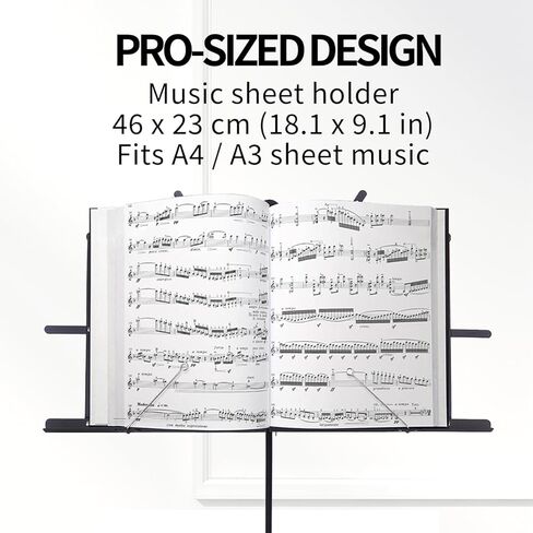 Ultralight Music Stand Only 1.06 lbs, Collapses to 18 Inches – Portable Foldable Aluminum Alloy Stand with Carry Bag, Compact Sheet Music Stand for Adults Kids, Adjustable Height in Saudi Arabia