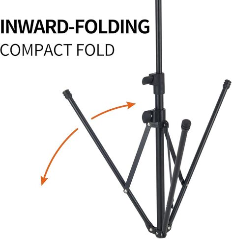 Ultralight Music Stand Only 1.06 lbs, Collapses to 18 Inches – Portable Foldable Aluminum Alloy Stand with Carry Bag, Compact Sheet Music Stand for Adults Kids, Adjustable Height in Saudi Arabia