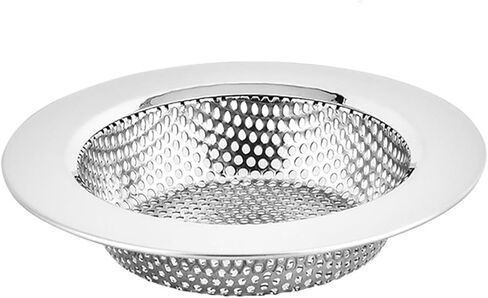 مجموعة مصفاة حوض من الفولاذ المقاوم للصدأ مكونة من 3 قطع مع غطاء سدادة تصريف وواقي من الرذاذ مقاس 4.4 بوصة و3.4 بوصة و3.1 بوصة فضي للتخلص من نفايات المطبخ in Kuwait